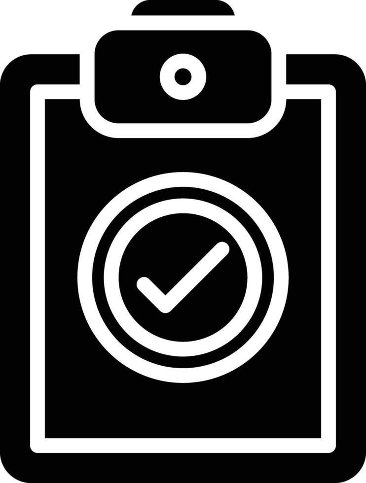 Checkmark Glyph Icon Design vector