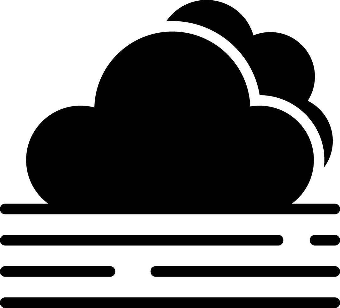 Cloudy Glyph Icon Design vector