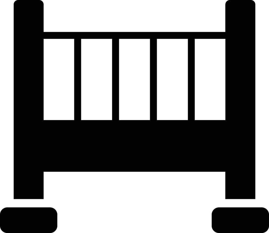 Crib Glyph Icon Design vector