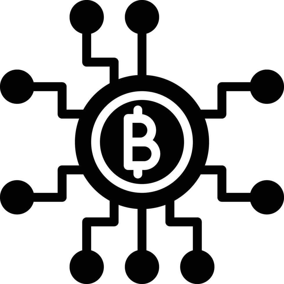 Cryptocurrency Glyph Icon Design vector