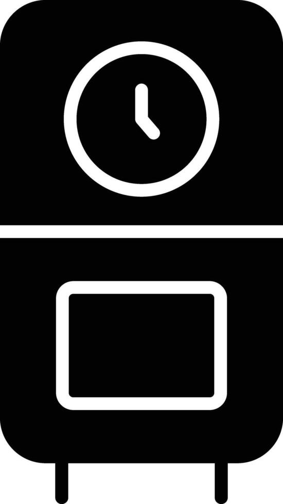 Cuckoo Clock Glyph Icon Design vector