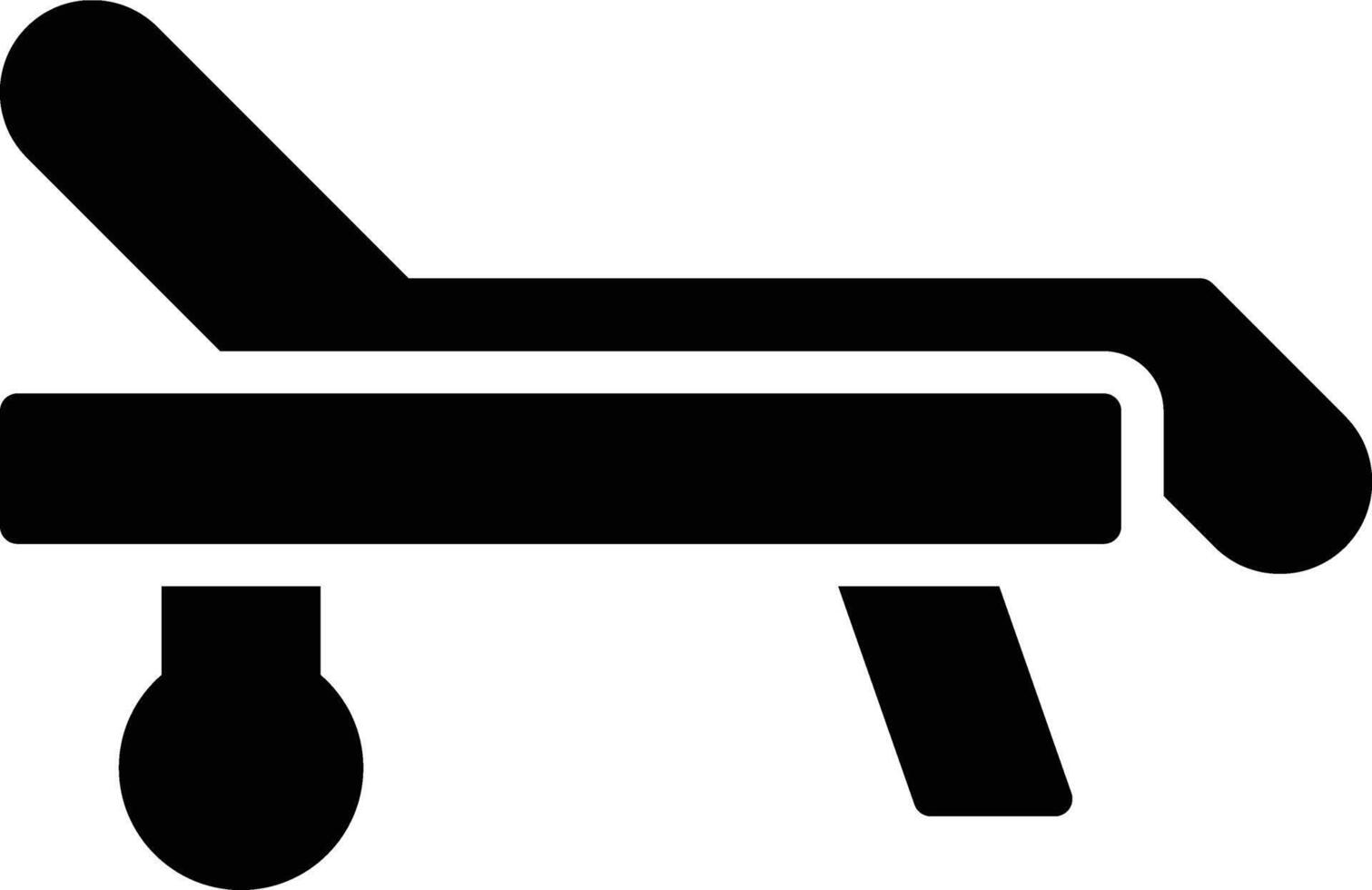 Deck Chair Glyph Icon Design vector