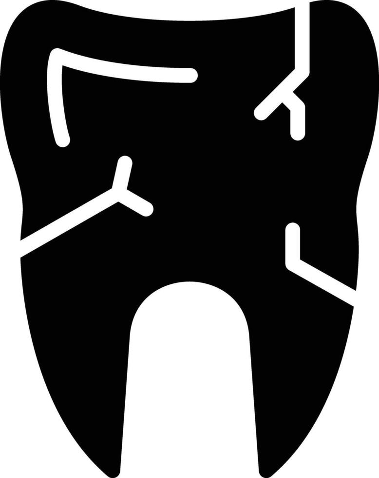 Dental Glyph Icon Design vector