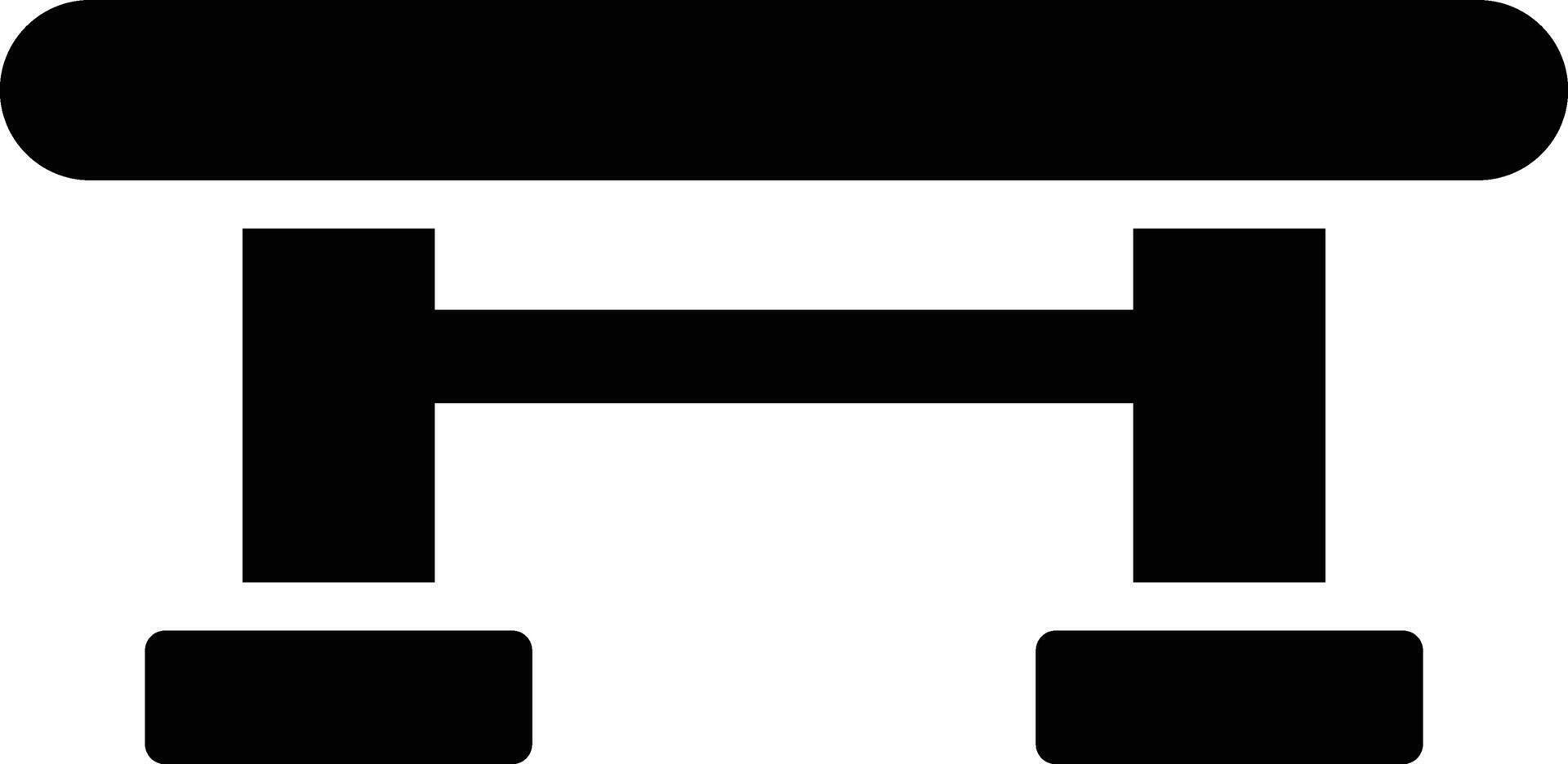 Dining Table Glyph Icon Design vector