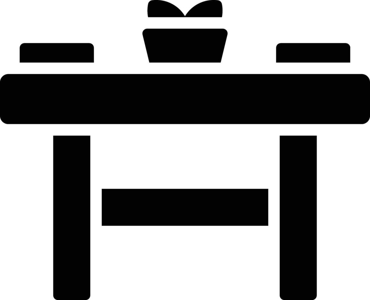 Dinner Table Glyph Icon Design vector
