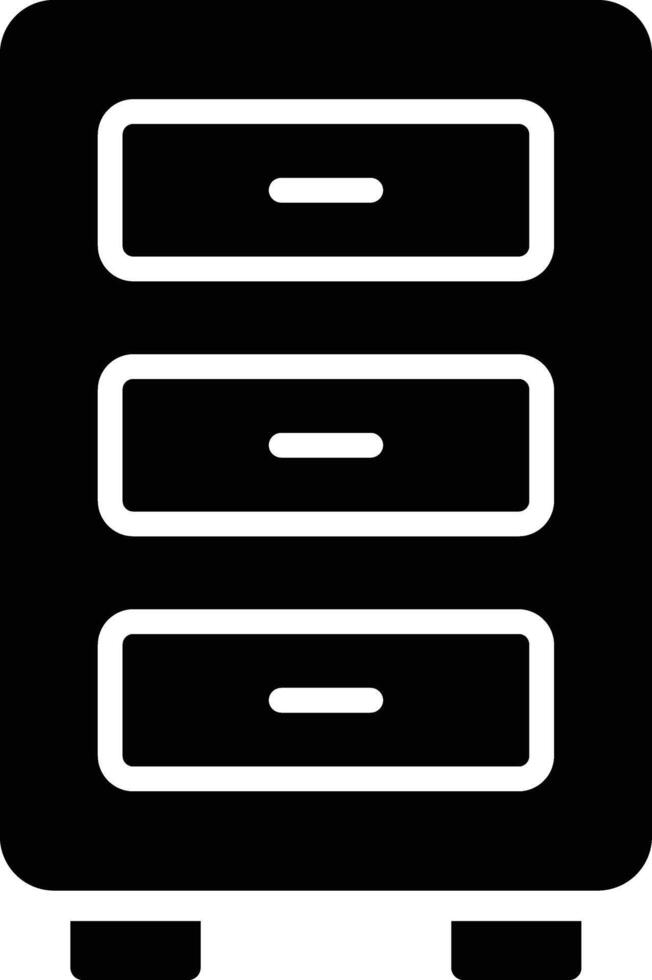 Drawers Glyph Icon Design vector