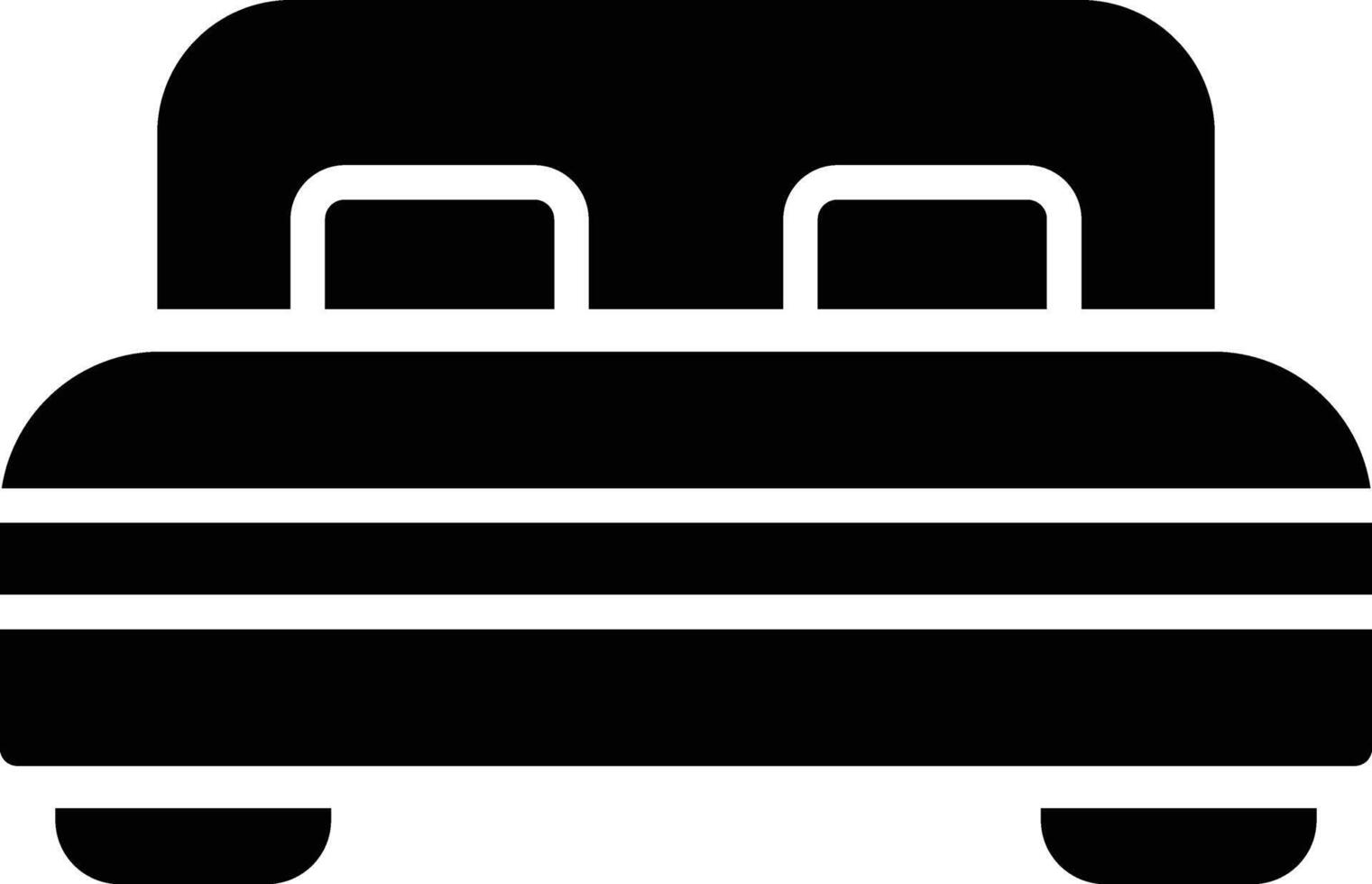Double Bed Glyph Icon Design vector