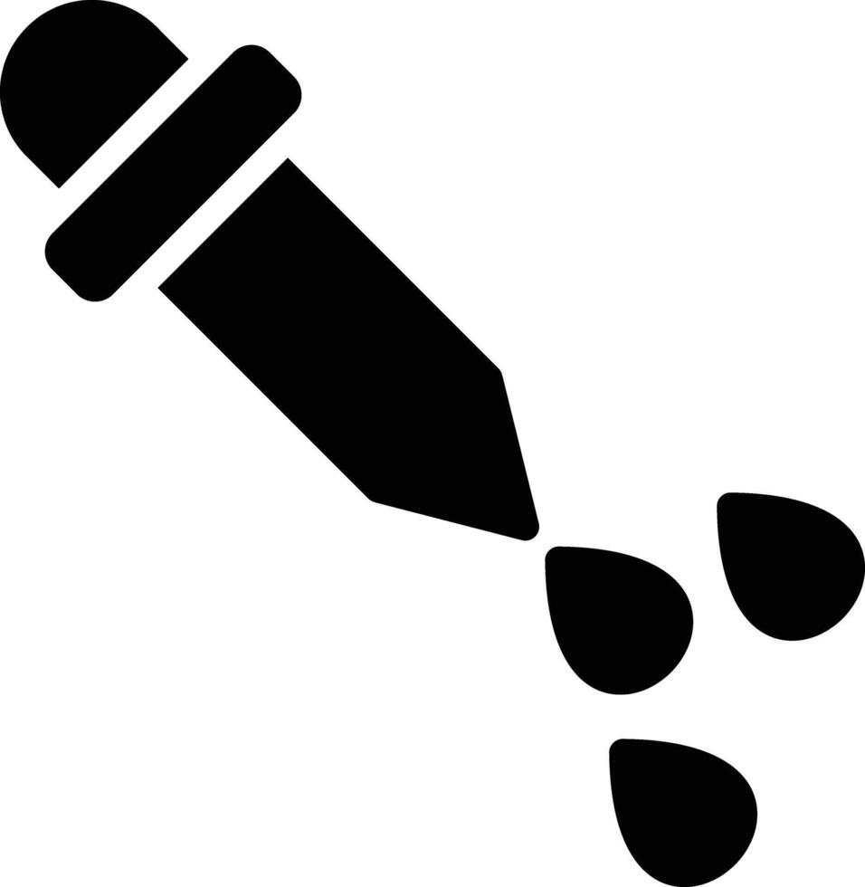 Dropper Glyph Icon Design vector