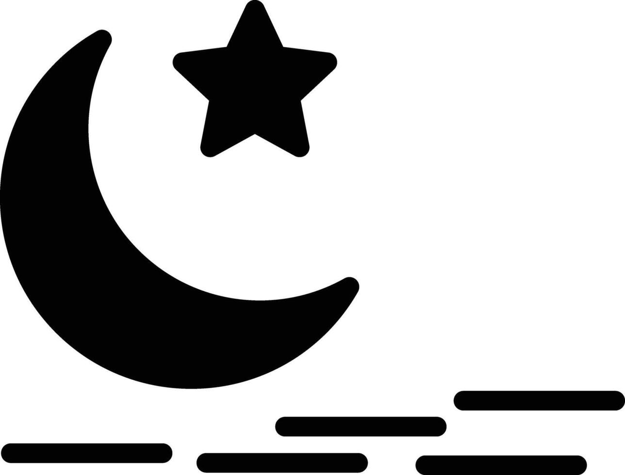 Foggy Night Glyph Icon Design vector