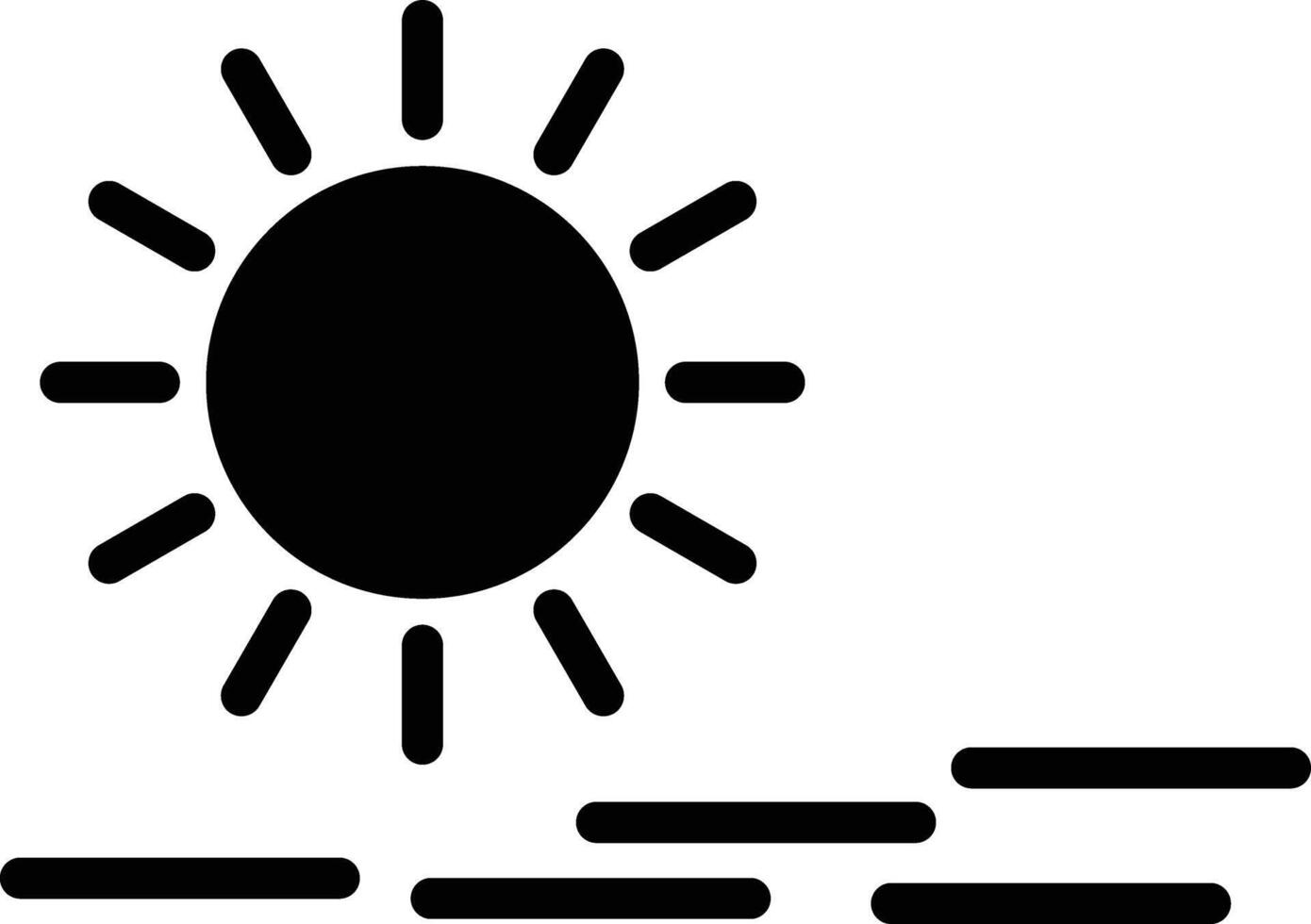 Foggy Day Glyph Icon Design vector