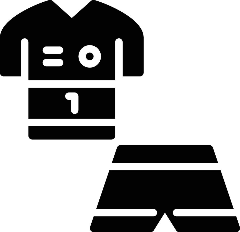 Football Uniform Glyph Icon Design vector