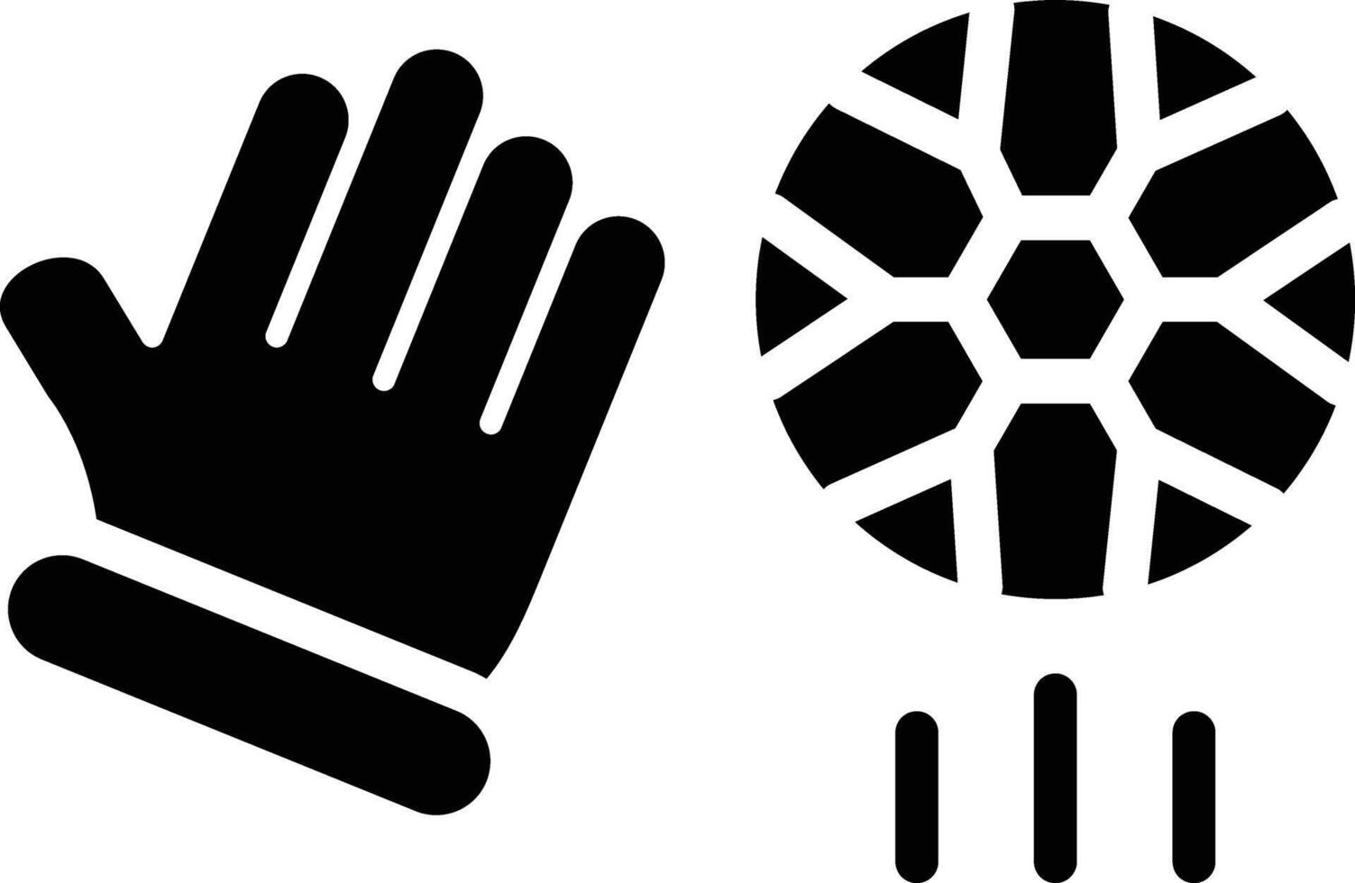 Goalie Glyph Icon Design vector