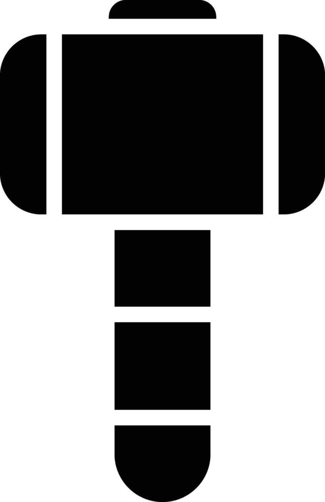 Hammer Glyph Icon Design vector