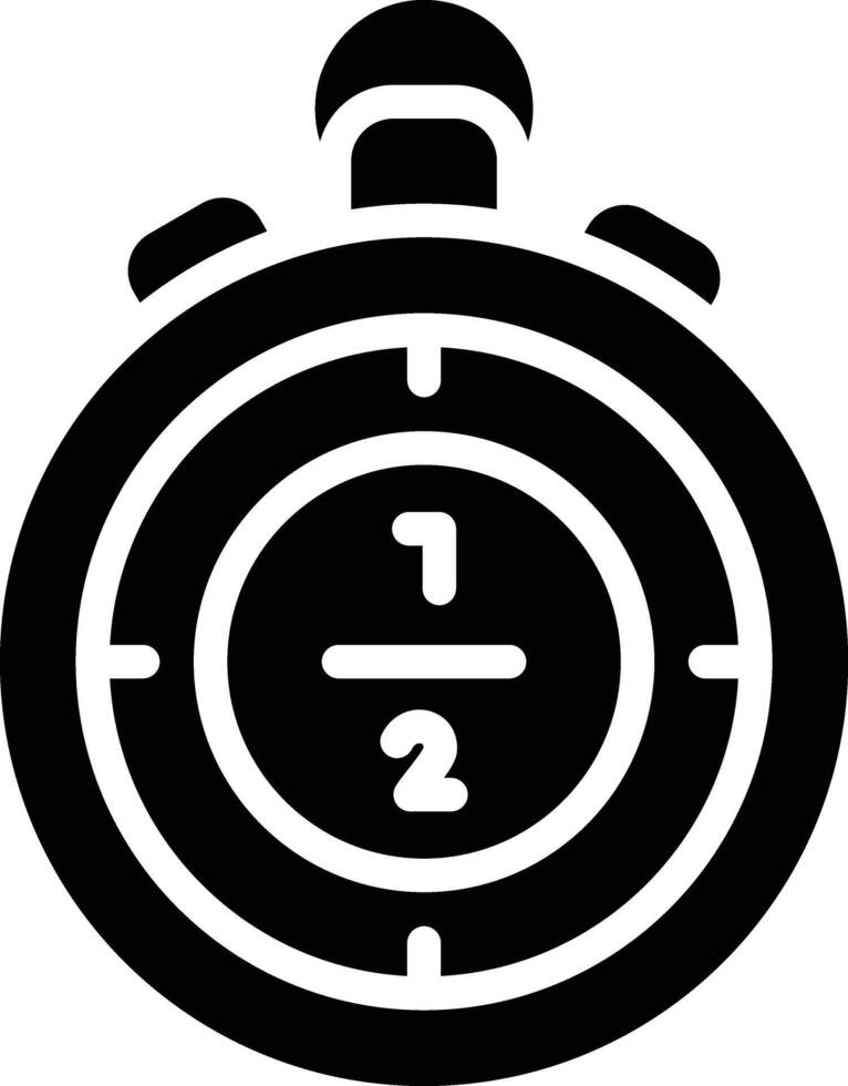 Half Time Glyph Icon Design vector