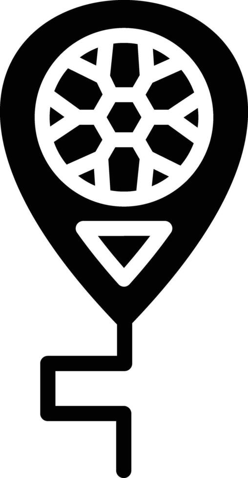 Location Pin Glyph Icon Design vector