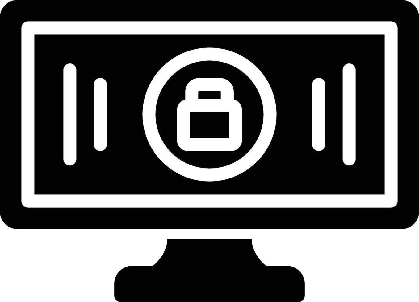 Monitor Glyph Icon Design vector