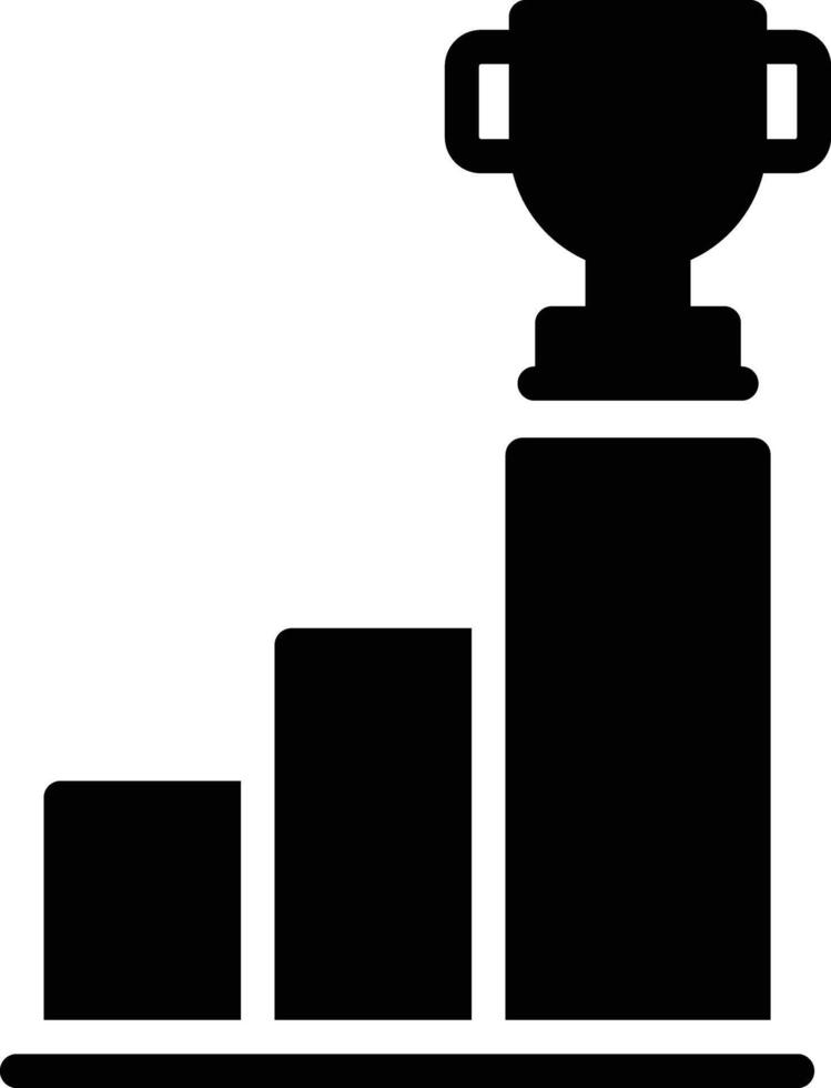 Podium Glyph Icon Design vector