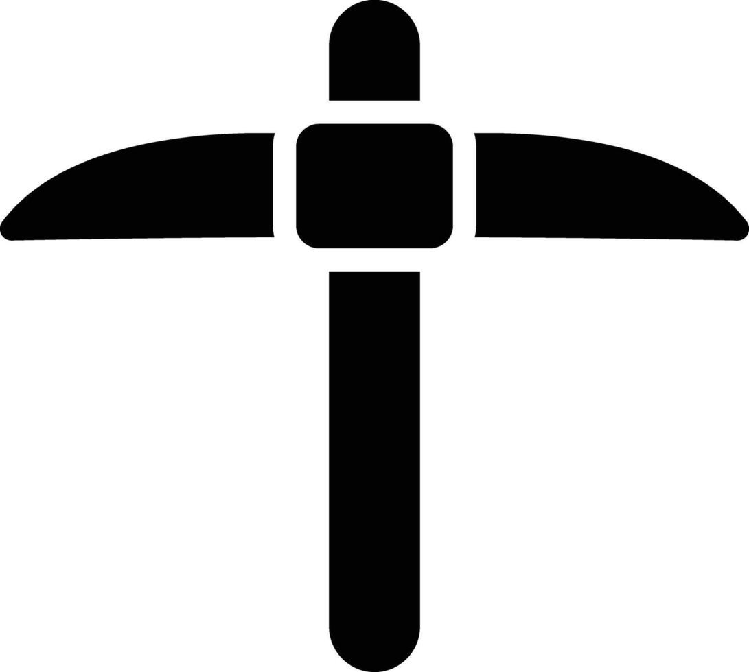 Pickaxe Glyph Icon Design vector