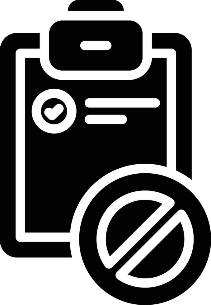 Prohibition Glyph Icon Design vector