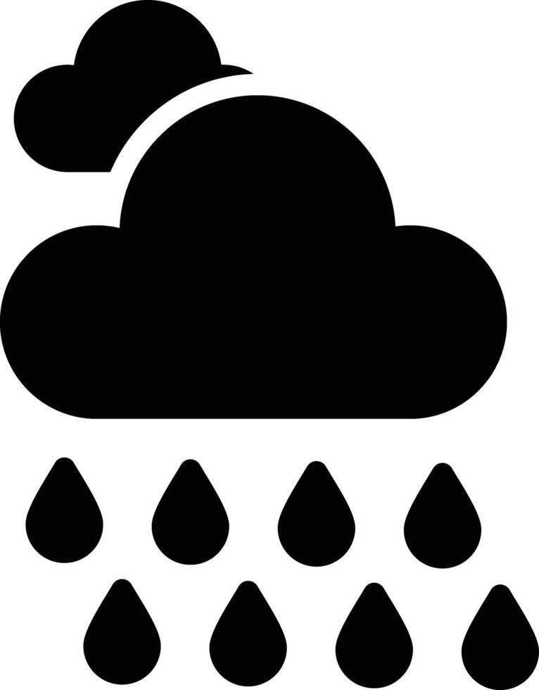 Rain Glyph Icon Design vector