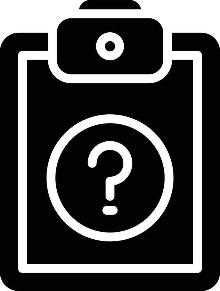 Question Glyph Icon Design vector
