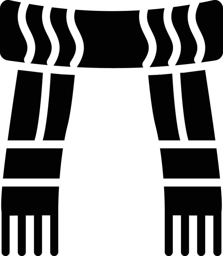 Scarf Glyph Icon Design vector