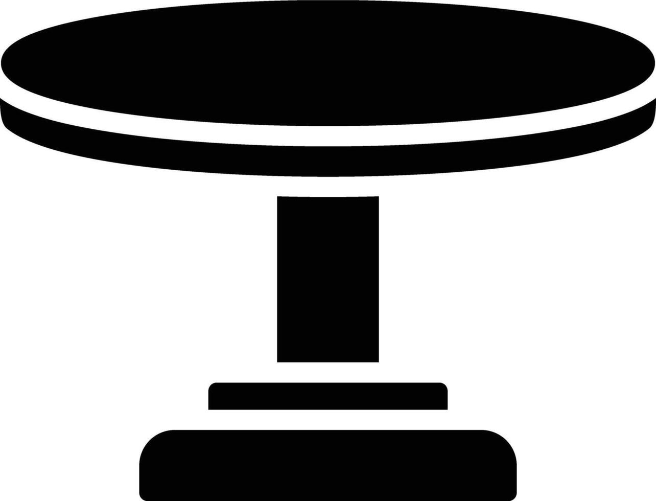 Round Table Glyph Icon Design vector