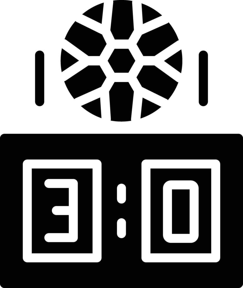 A black and white clock with a soccer ball vector