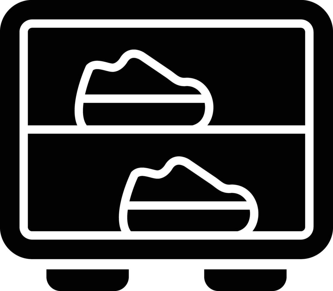 Shoe Rack Glyph Icon Design vector