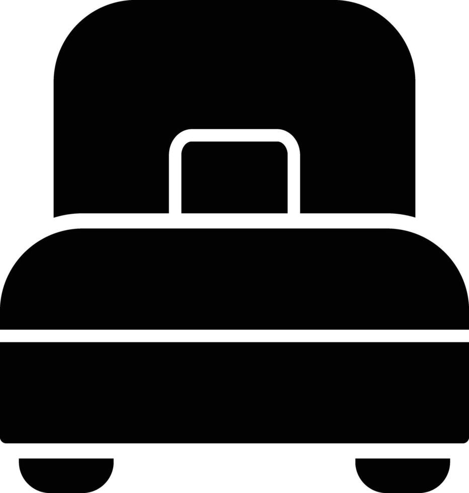 Single Bed Glyph Icon Design vector