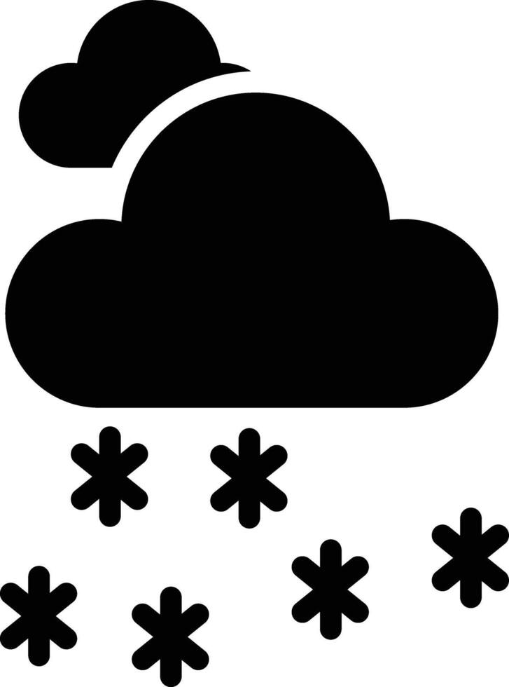 Snow Glyph Icon Design vector