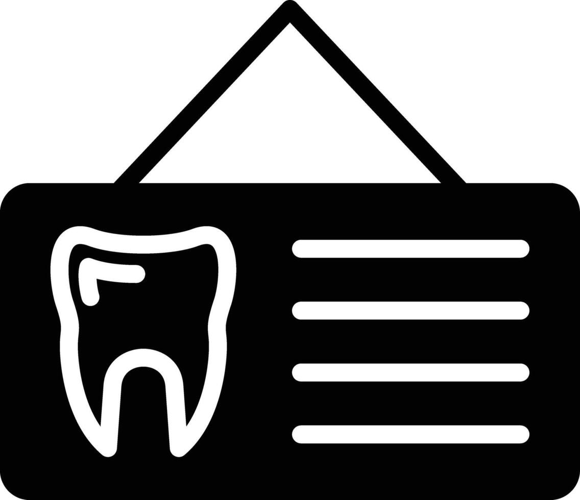 Signboard Glyph Icon Design vector