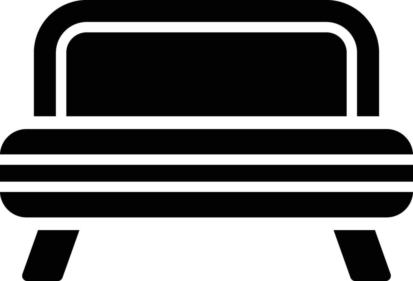 Sofa Bed Glyph Icon Design vector