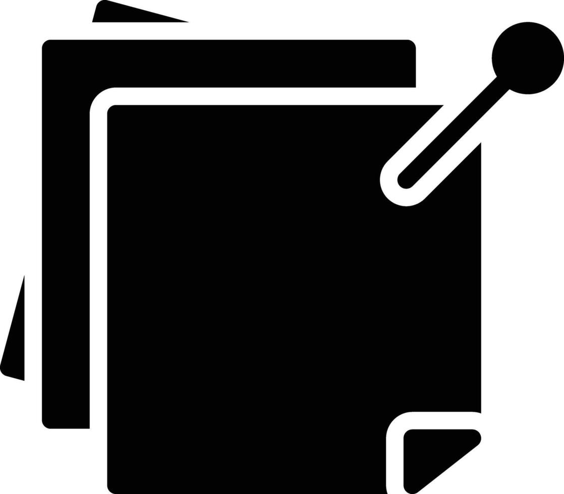 Sticky Notes Glyph Icon Design vector