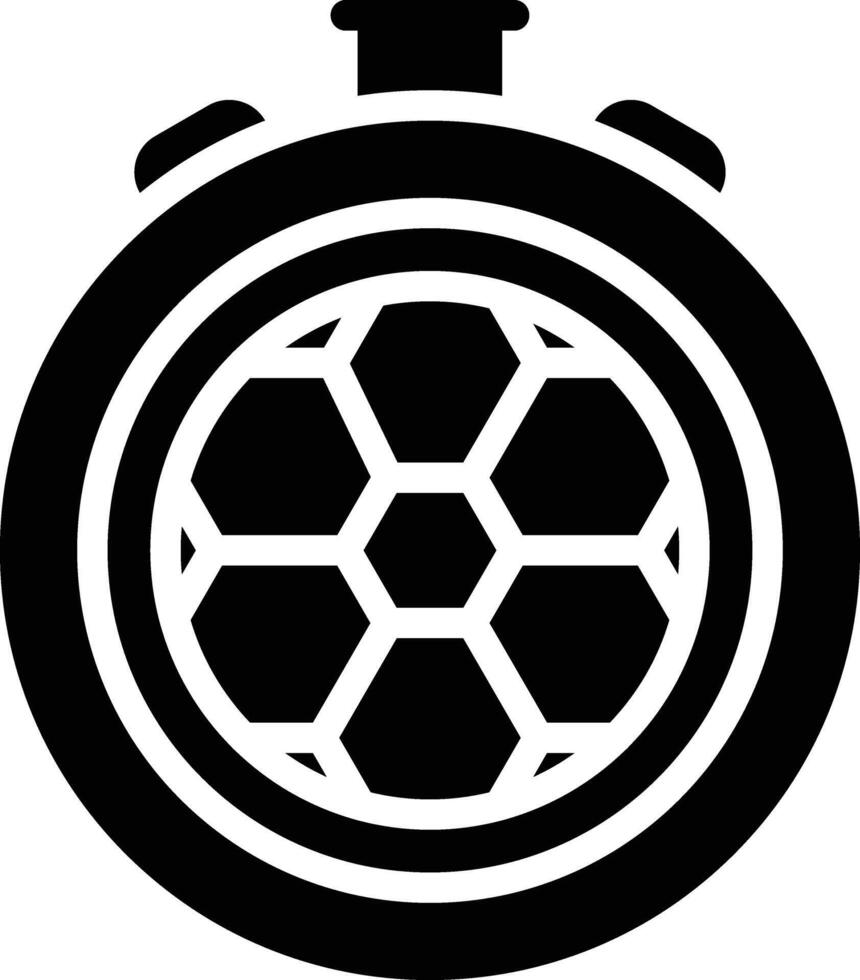 Stopwatch Glyph Icon Design vector