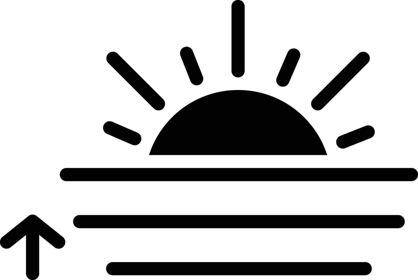 Sunrise Glyph Icon Design vector