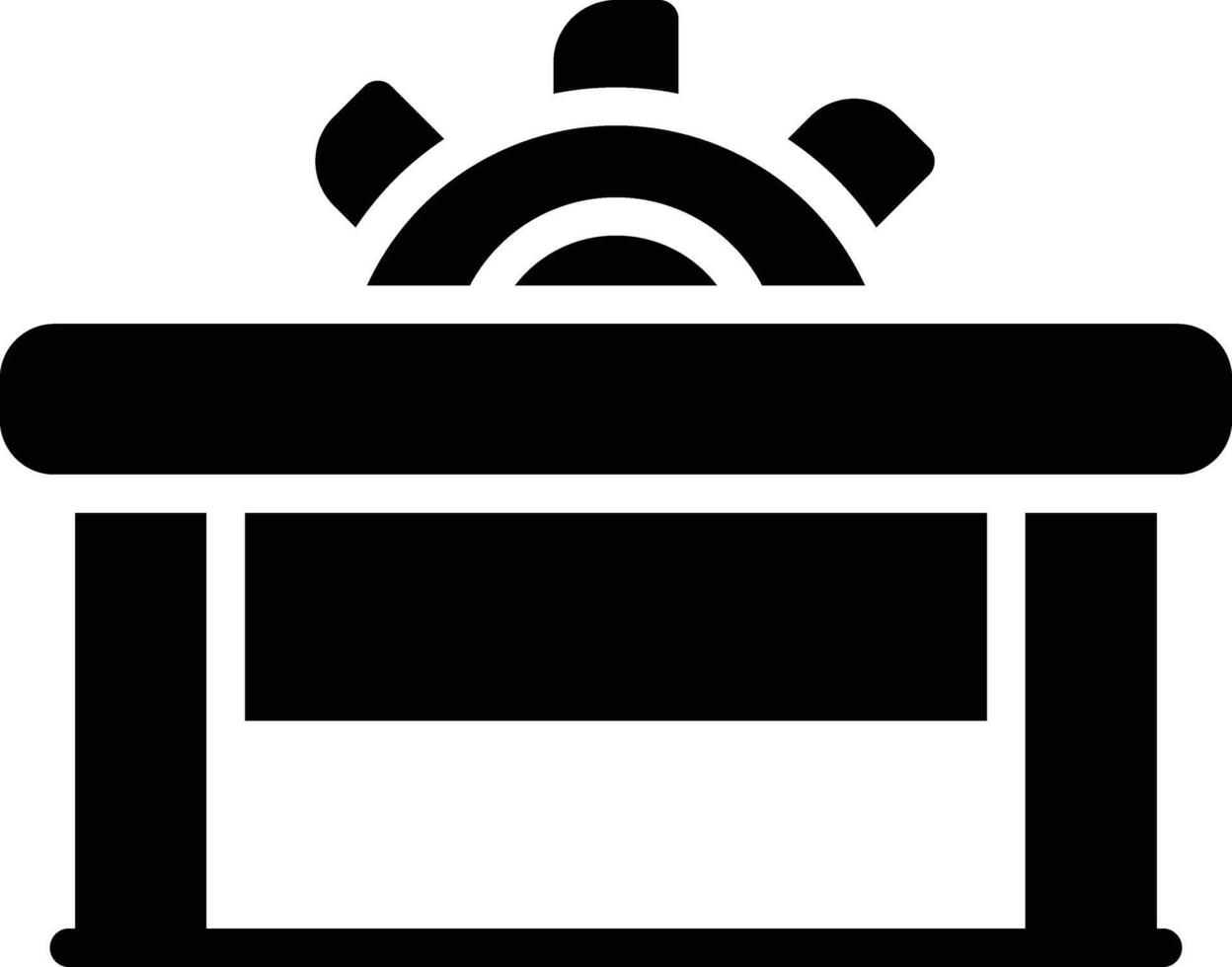 Table Saw Glyph Icon Design vector