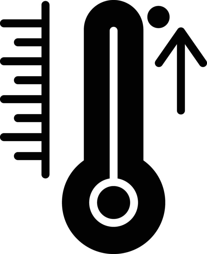 Temperature Glyph Icon Design vector