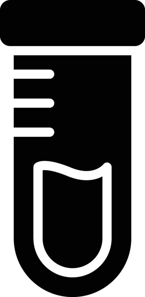 Test Tube Glyph Icon Design vector