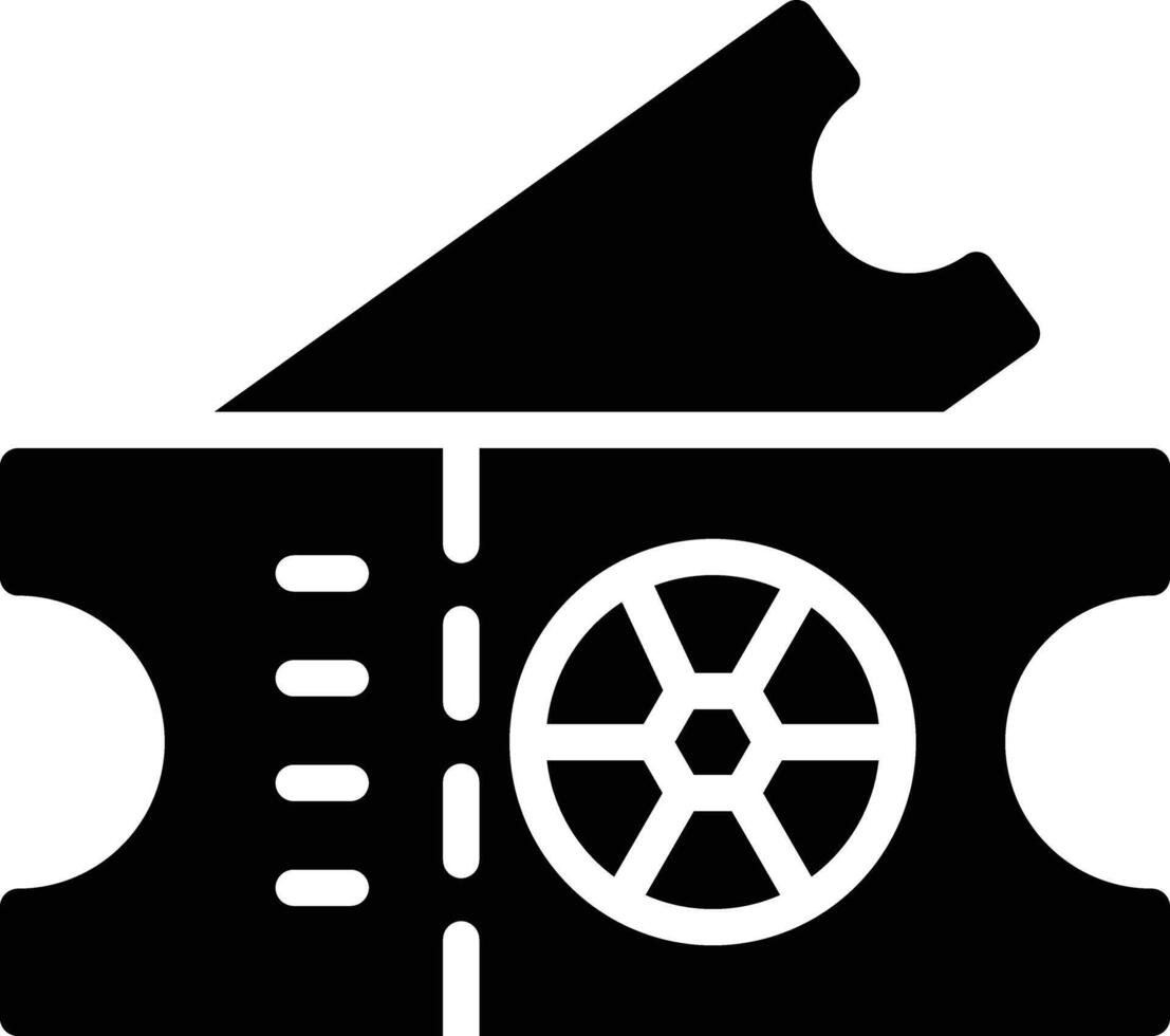 Tickets Glyph Icon Design vector