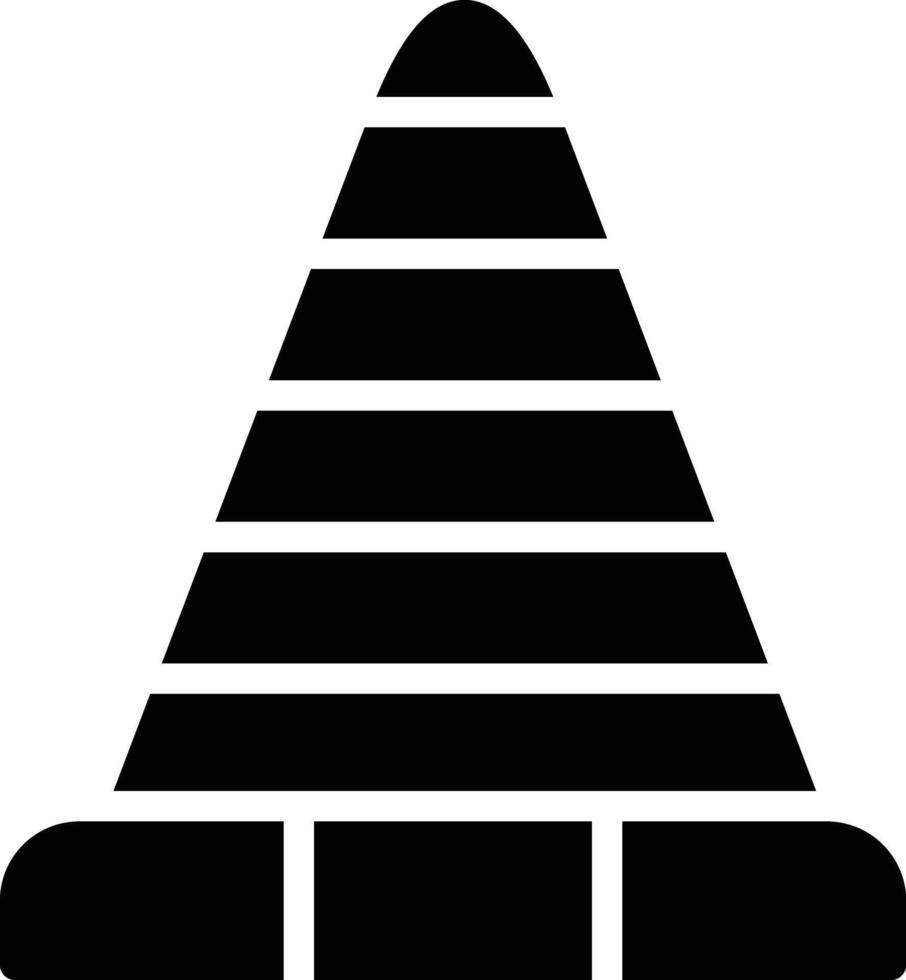 Traffic Cone Glyph Icon Design vector