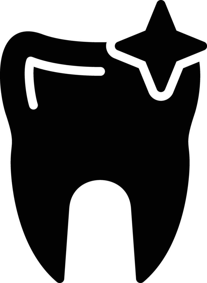 Tooth Glyph Icon Design vector