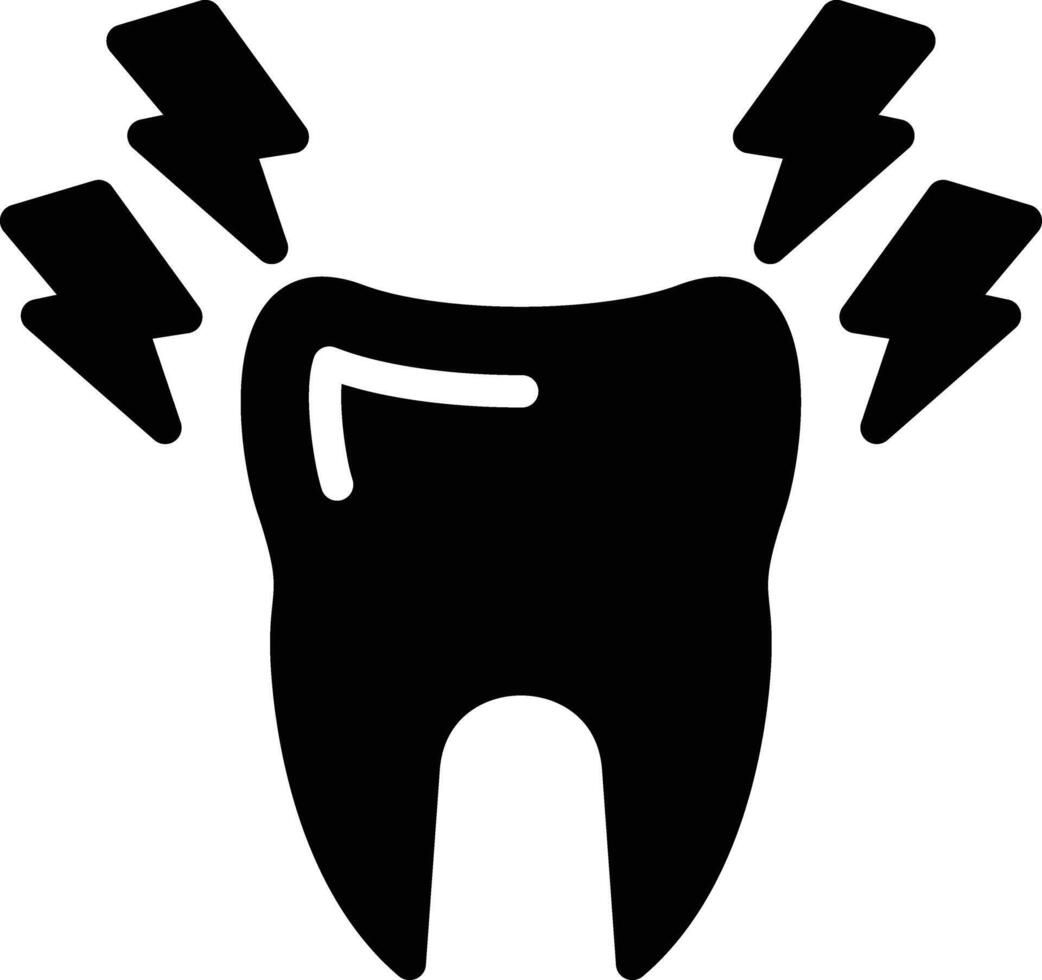 Toothache Glyph Icon Design vector