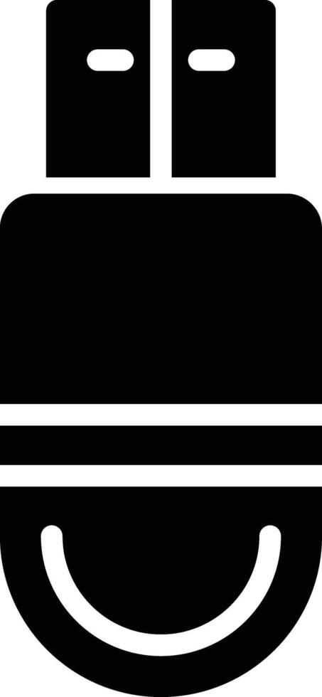 Usb Glyph Icon Design vector