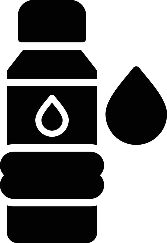 Water bottle Glyph Icon Design vector