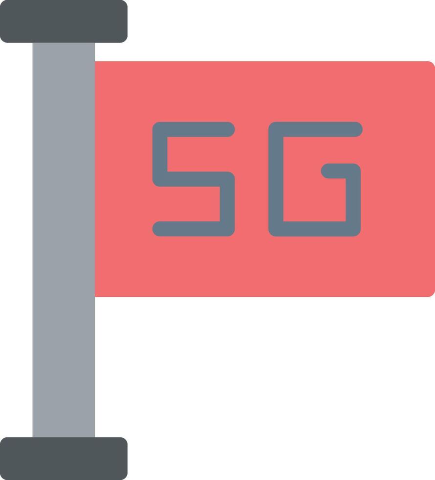 A flag with the word 5g on it vector
