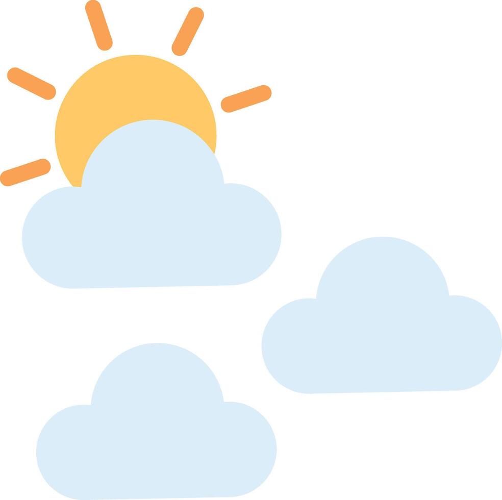Cloud And Sun Icon Design vector