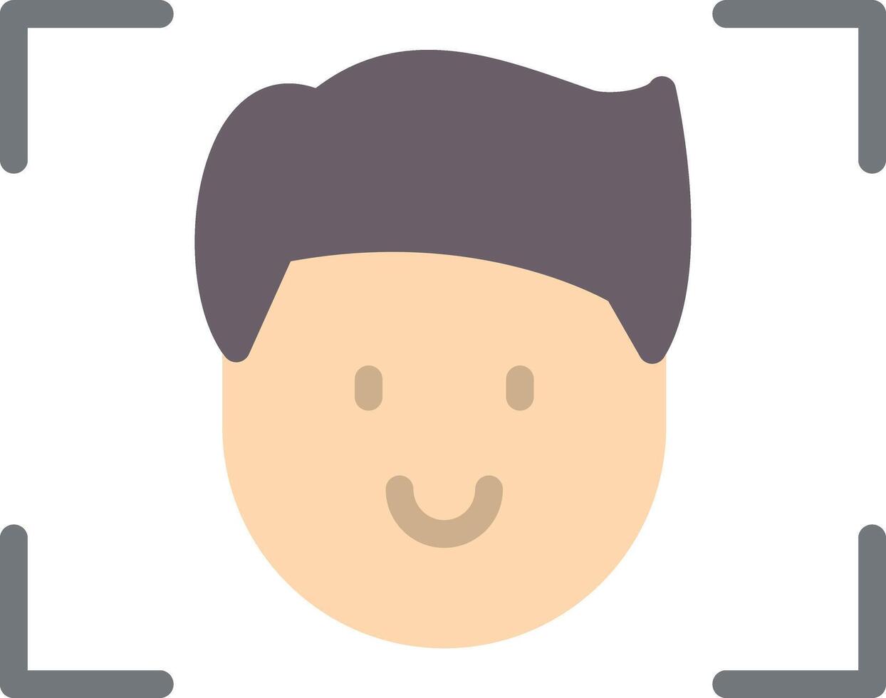 Facial Recognition Icon Design vector
