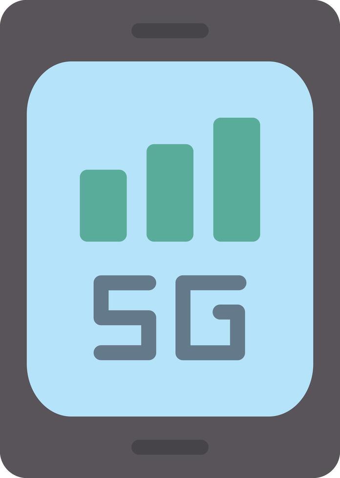 A smart watch with the word 5g on it vector