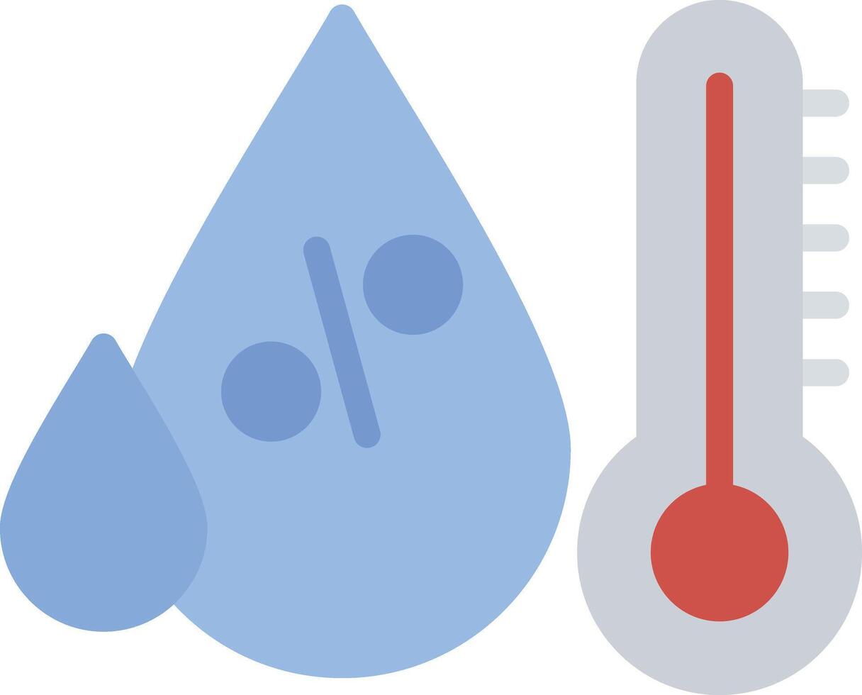 A thermometer and a drop of water vector